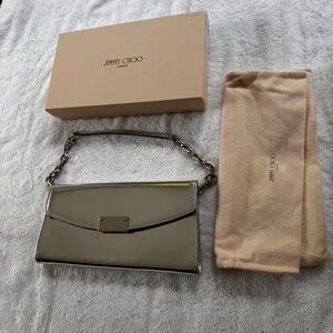 Jimmy Choo “Riane” Clutch, Silver/Mirror